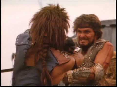 Villainous swordsman with 80s-style hair in black leather pants (Part 2)