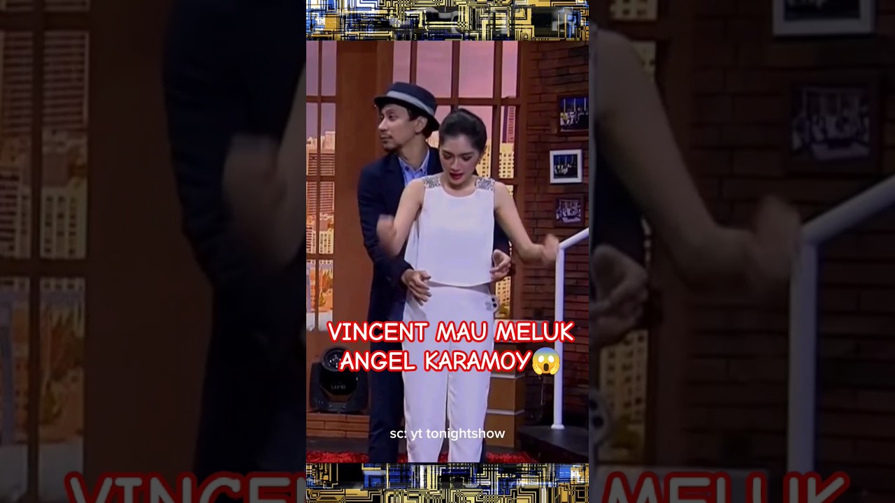 VINCENT MAU PELUK ANGEL KARAMOY DARI BELAKANG 😱😱 #tonightshow #angelkaramoy #vincent #desta #shorts