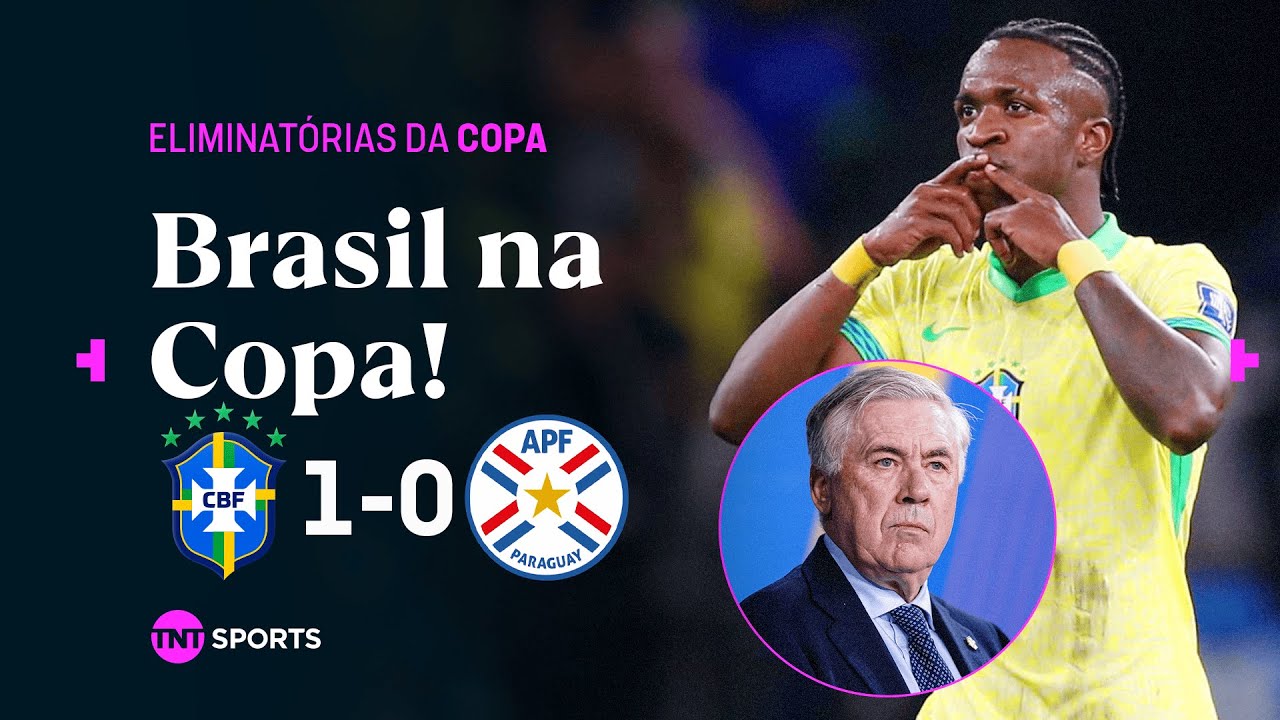 VINI JR CRAVA E BRASIL VENCE A PRIMEIRA COM ANCELOTTI! BRASIL 1X0 PARAGUAI | ELIMINATÓRIAS