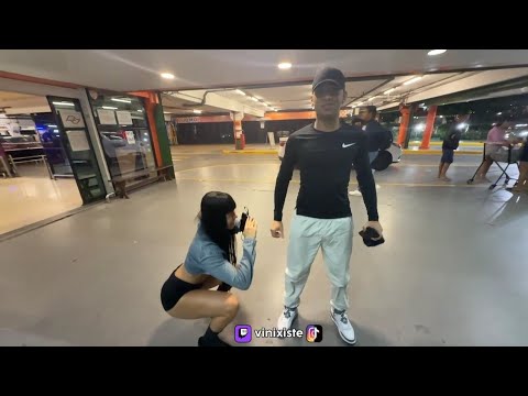 Vinixt e Sabrina Takeushi fazendo agachamento no pós treino 😂