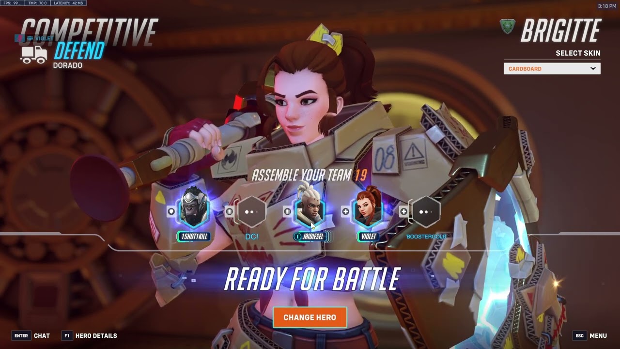 VIOLET RANK #1 BRIGITTE OVERWATCH 2 SEASON 15 TOP 500 GAMEPLAY
