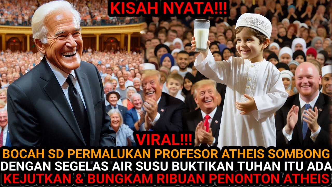 VIRAL!! ANAK SD 6 TAHUN KALAHKAN PROFESOR ATHEIS DENGAN LOGIKA SEGELAS AIR SUSU SUBHANALLAH CERDAS