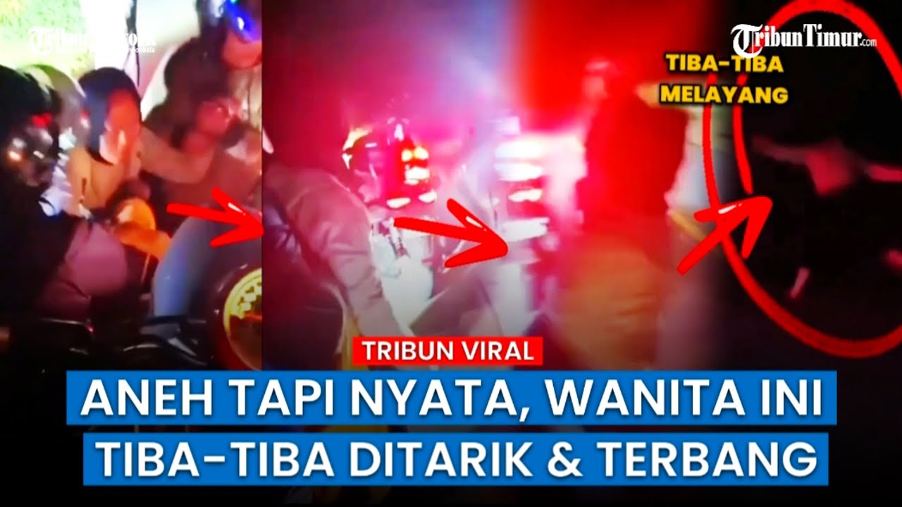 VIRAL! Detik-detik Badan Wanita Ini Ditarik dan Terbang ke Udara usai Alami Kecelakaan