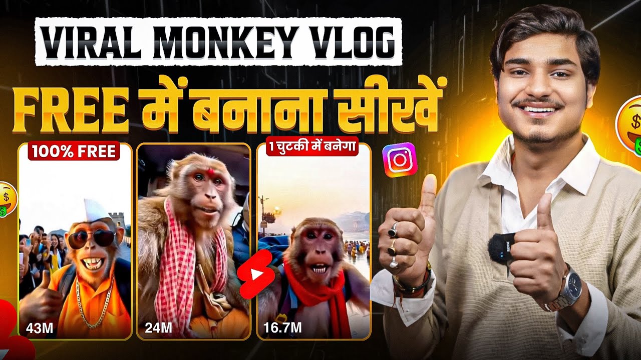 Viral Monkey Ai Video Kaise Banaye | How To Make Monkey Vlog With Ai | Ai Vlog Video Kaise Banaye