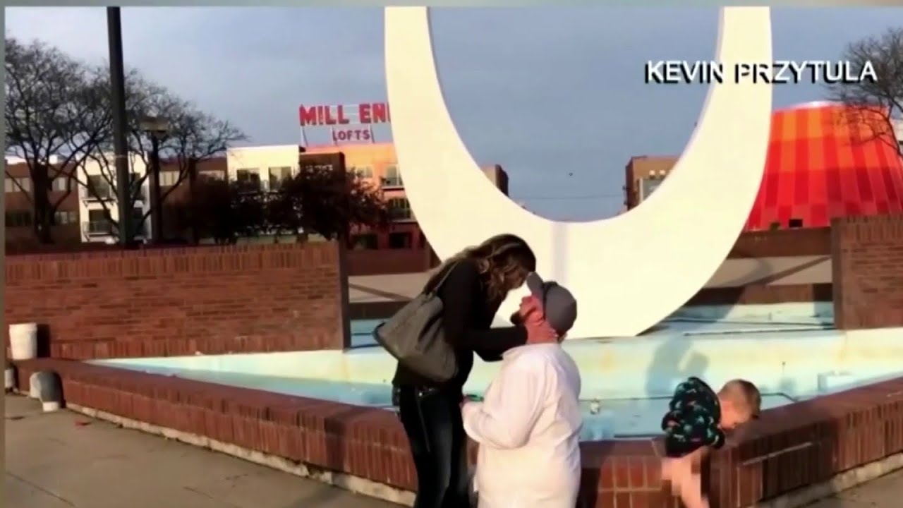Viral video: Boy pees during mom's proposal