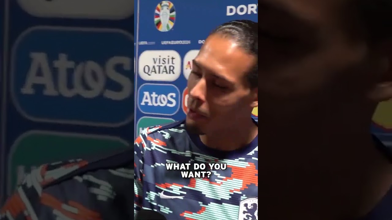 Virgil van Dijk wasn't happy when asked about referee Felix Zwayer 😡 #shorts #football #euro2024
