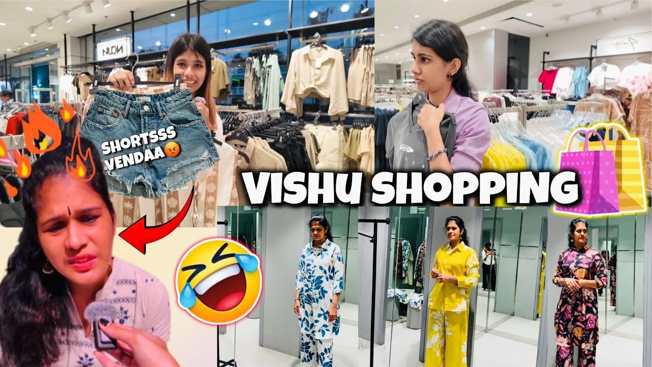 VISHU SHOPPING 🛍️ 🤣 | Short dress edthapo ammade reaction😡 | Thejathangu 😉