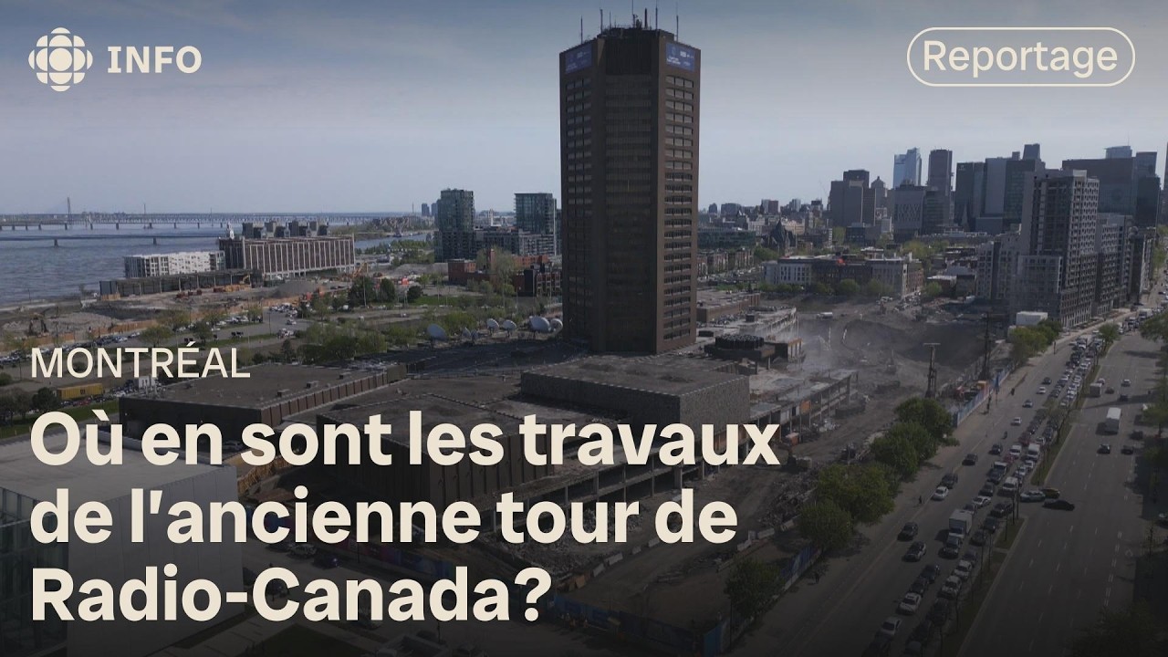 Visite du chantier sur le site de l'ancienne tour de Radio-Canada