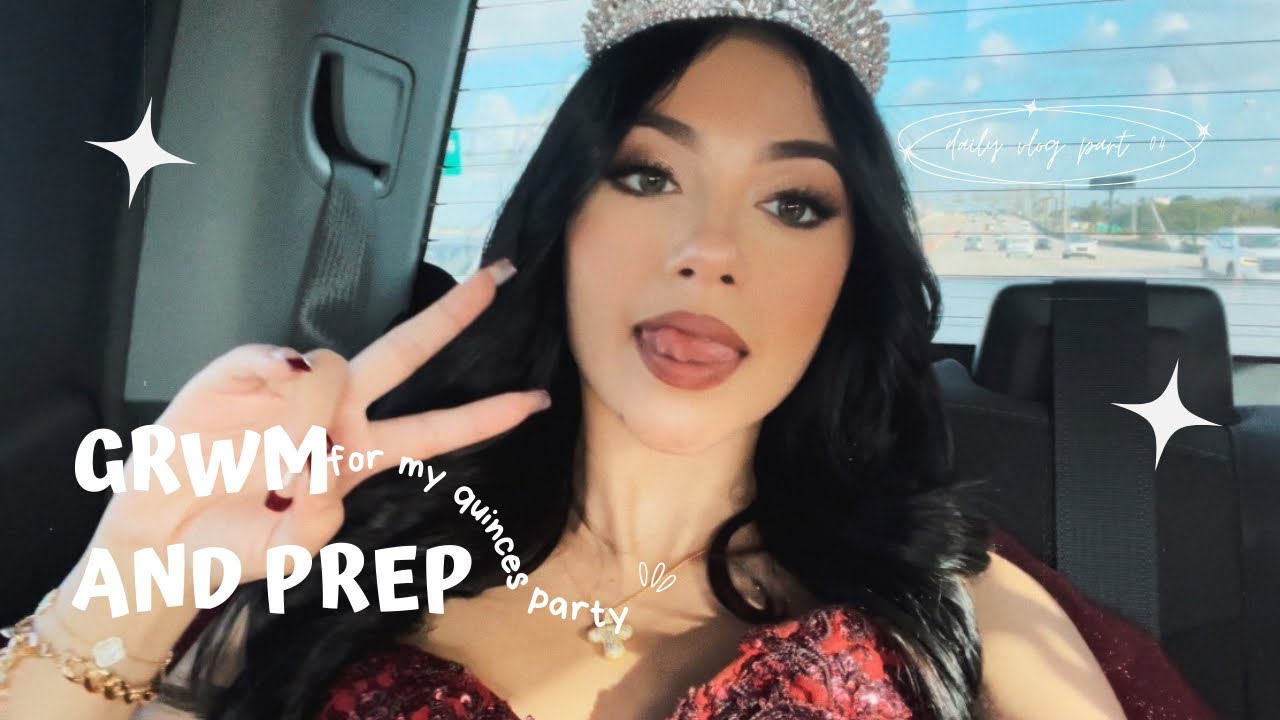 VLOG: DAY OF MY QUINCEAÑERA I grwm, nails,hair etc