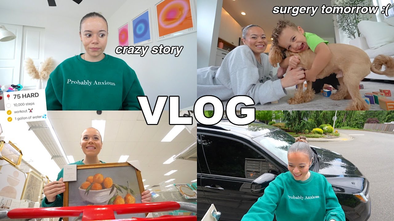 VLOG: I can’t believe this happened!! surgery, 75 hard challenge, running errands + more!