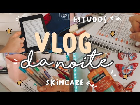 VLOG NOTURNO 🌙 study time, skincare, lanche da noite, recebidos e chuva.. 🌧