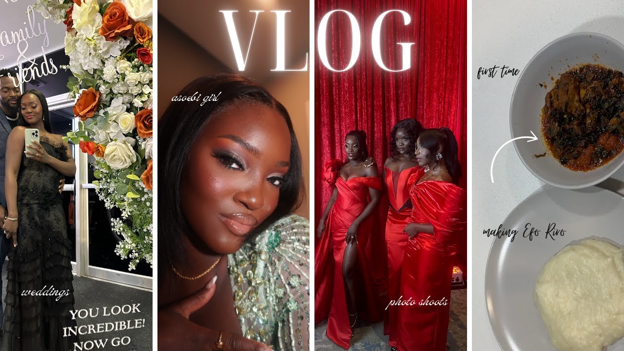 VLOG: Weddings, Asoebi Glam, Photo Shoots, & Cooking Nigerian Delicacies!