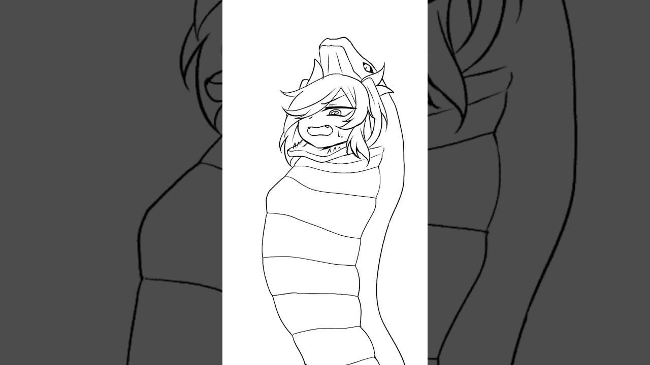 【vore】蛇呑み手書きショートアニメ【#shorts 】