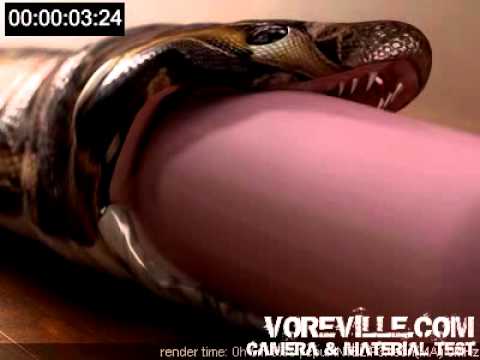 Voreville Snake Vore Animation Camera & Materials Test
