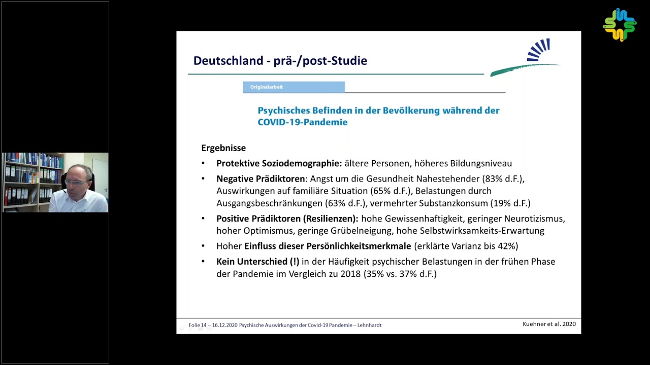 Vortrag PD Dr. med. Fritz-Georg Lehnhardt: Entwicklung psychischer Erkrankungen während der Pandemie