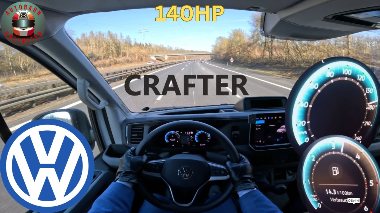 VW Crafter || 140HP || TOP SPEED on german Autobahn