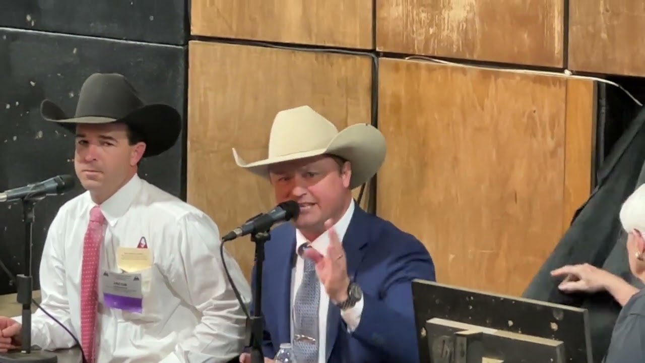 Wade Leist , 2024 World Livestock Auctioneer Champ at the 2024 World Finals