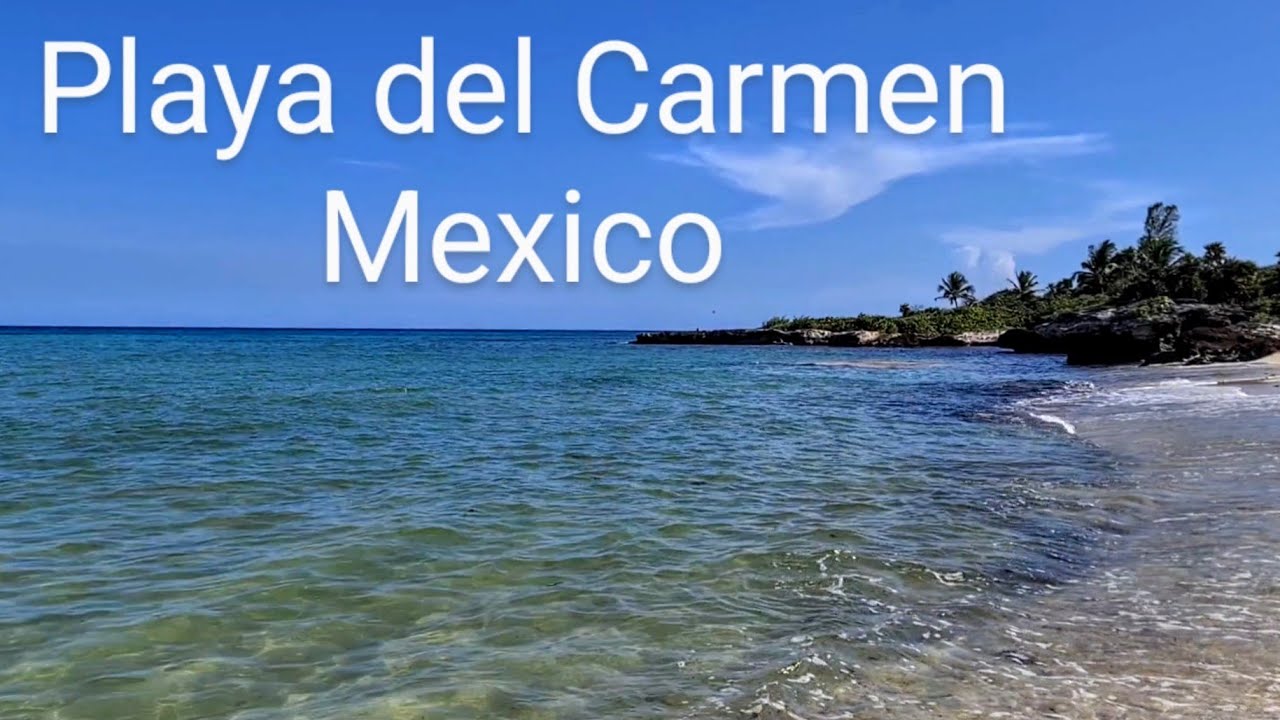 Walk on the wild beach by Palmaia to Playa del Amor and Emma Cove  in Playa del Carmen Mexico June