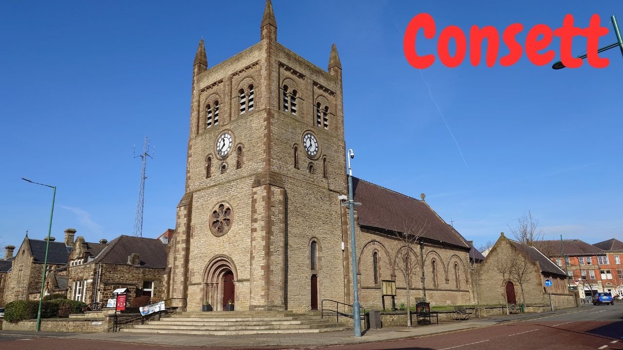 Walk with me in Consett town in North East of England | March 2025