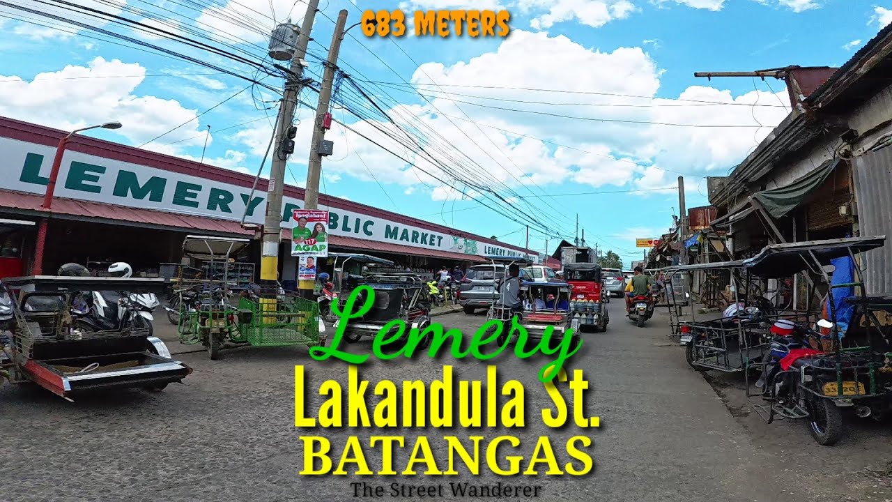 Walked Along with the Blazing Midday Sun on LAKANDULA STREET in Lemery, Batangas, Philippines (683m)