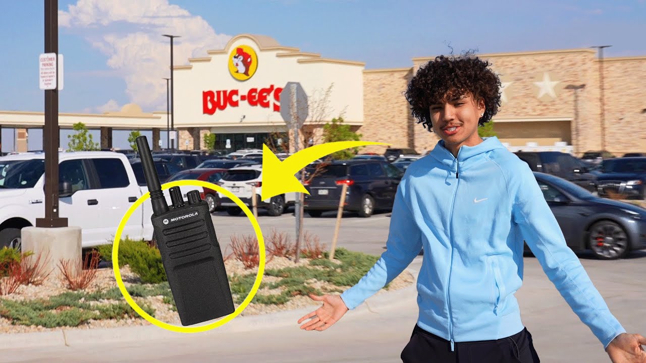 Walkie Talkie Prank At The World's Biggest Gas Station!