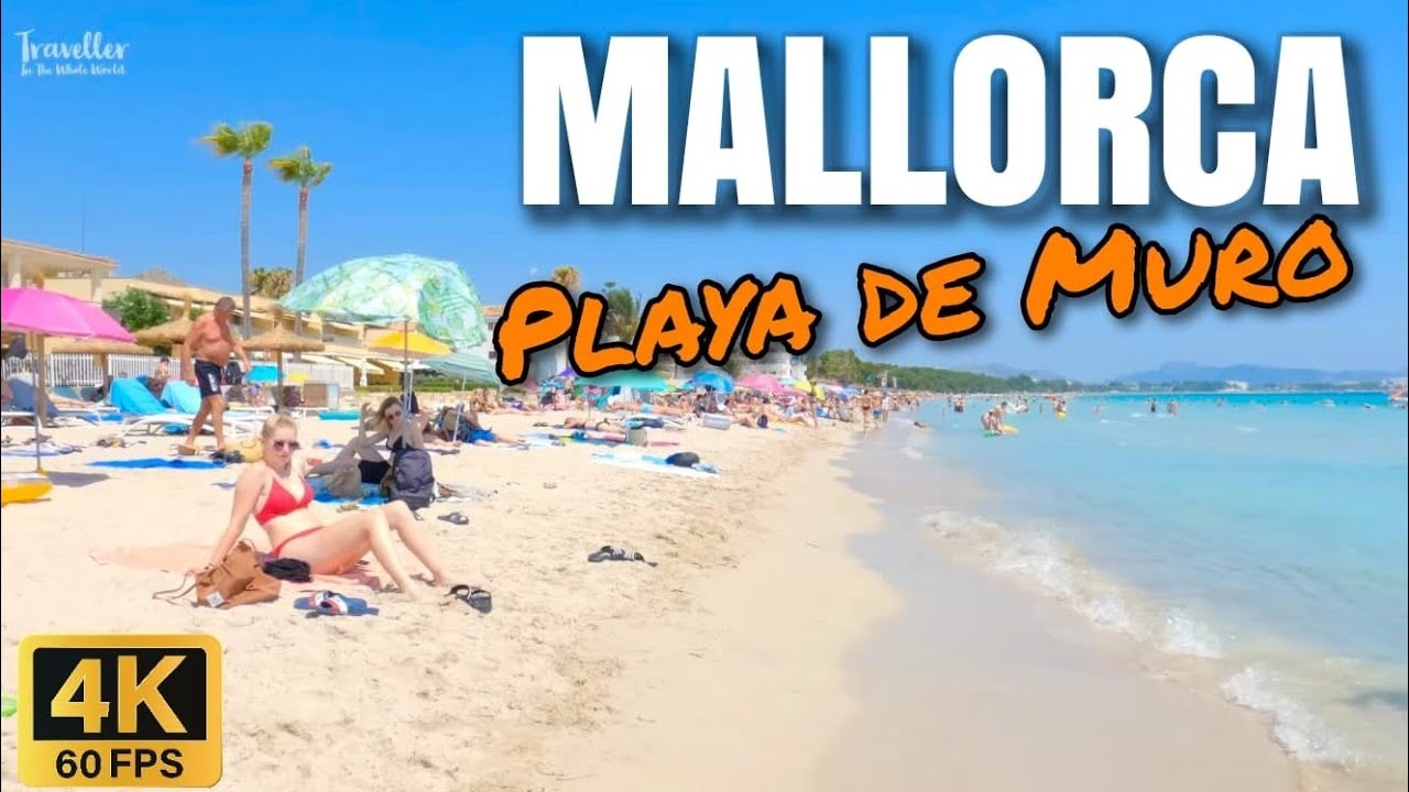🇪🇸WALKING TOUR PLAYA DE MURO BEACH- MALLORCA (MAJORCA) BALEARIC ISLANDS - July 19, 2022