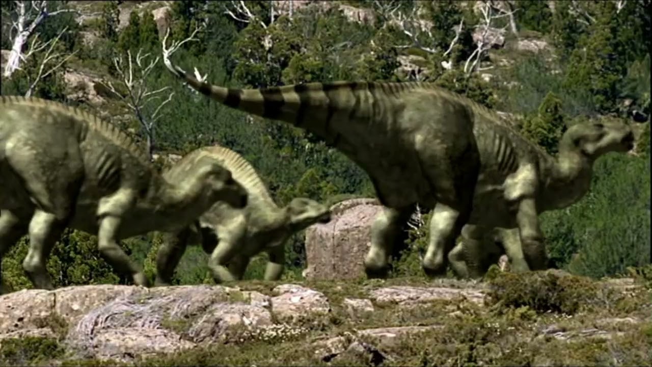 Walking with Dinosaurs: English Dub Comparison - Iguanodon Chase