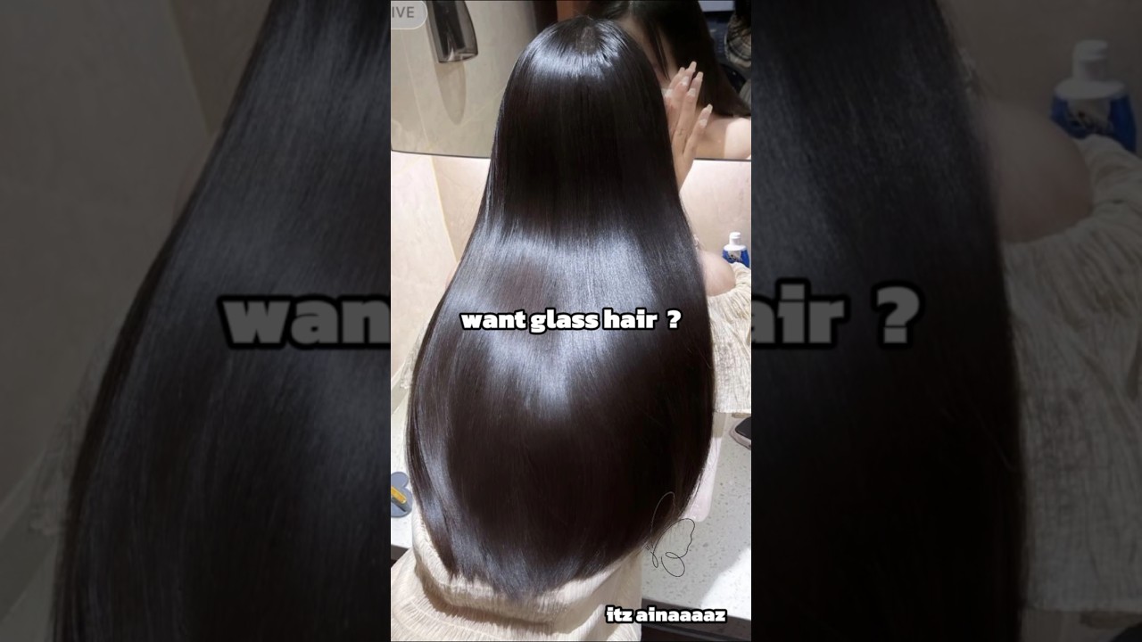 Want glass hair, make this mask for shiny hair #glasshair #haircare