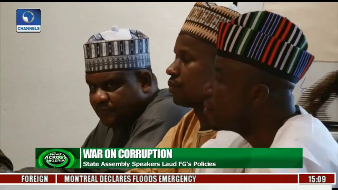 War On Corruption: State Assembly Speakers Laud FG's Policies