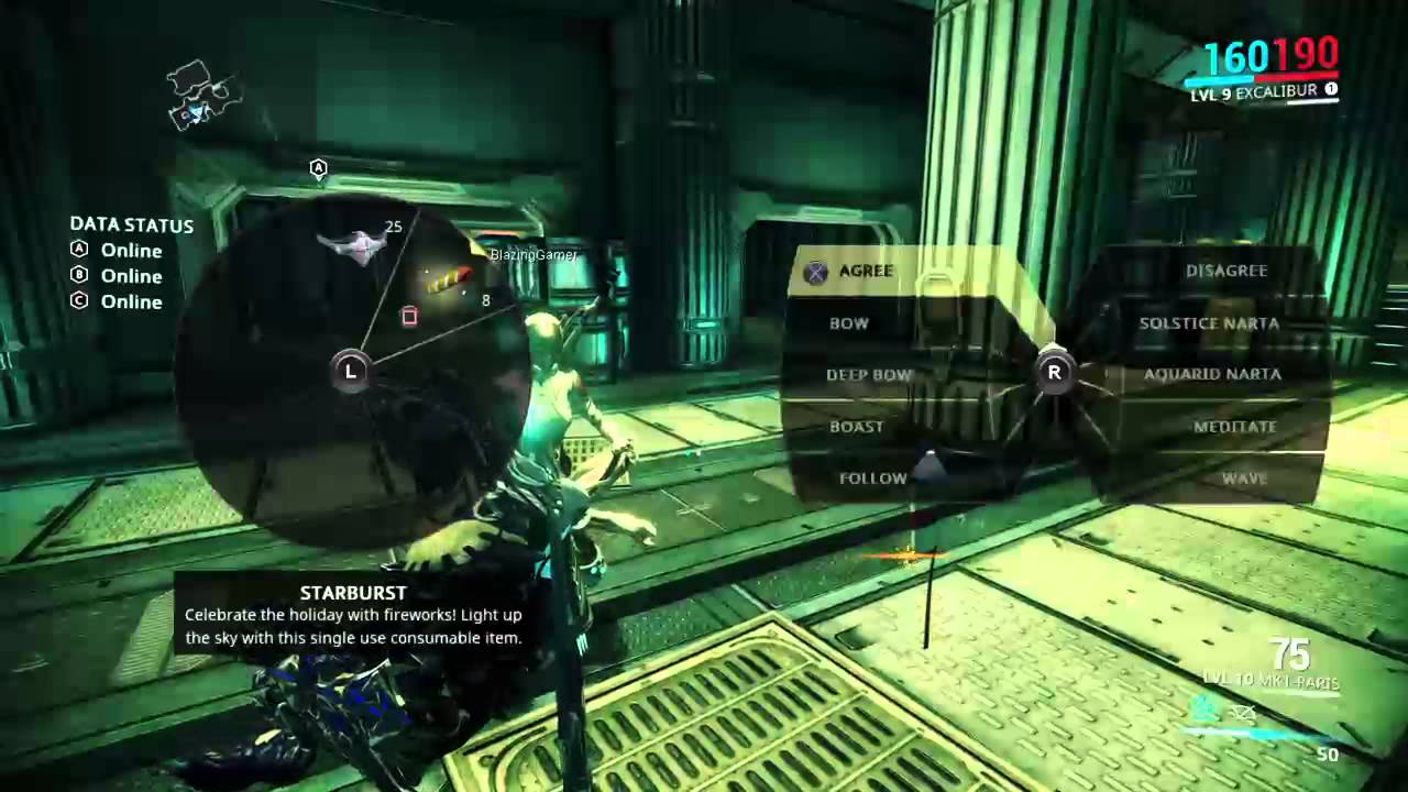 Warframe With Blaze. Facing vor