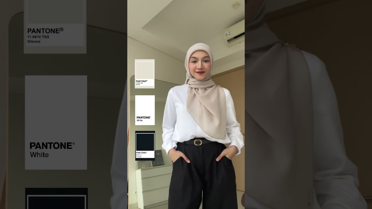 Warna Hijab untuk Baju Hitam Putih