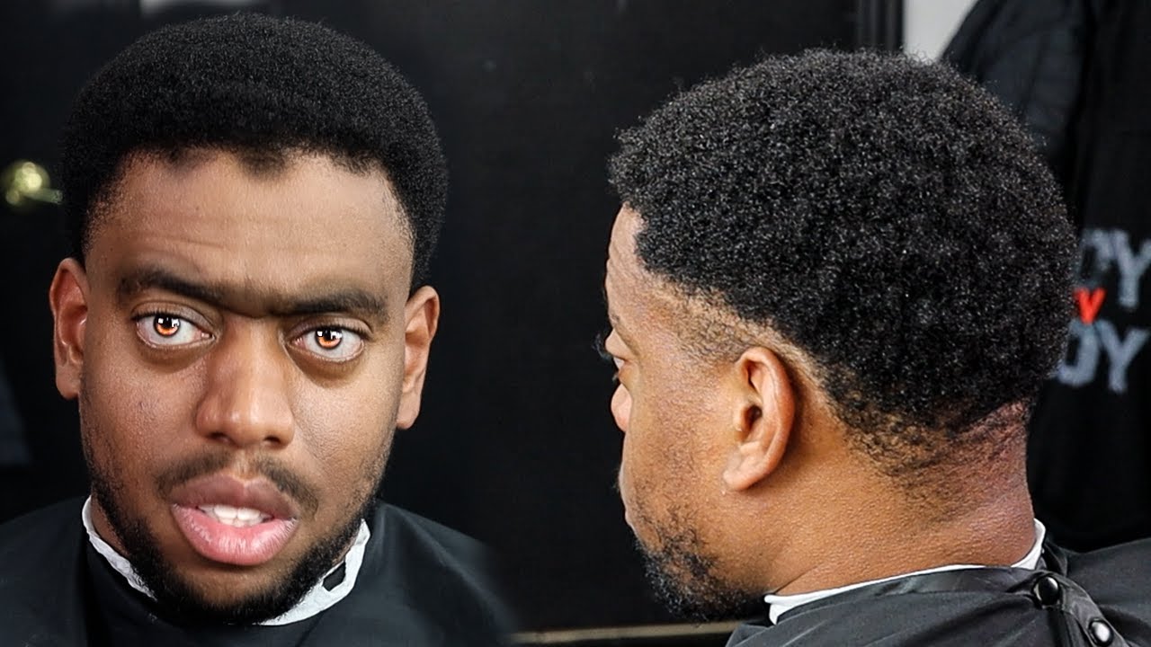 🔥WARNING🔥 I HAD TO FIX MY CLIENTS HAIRCUT/ CURL SPONGE FADE/ FADED BEARD/ HAIRCUT TUTORIAL