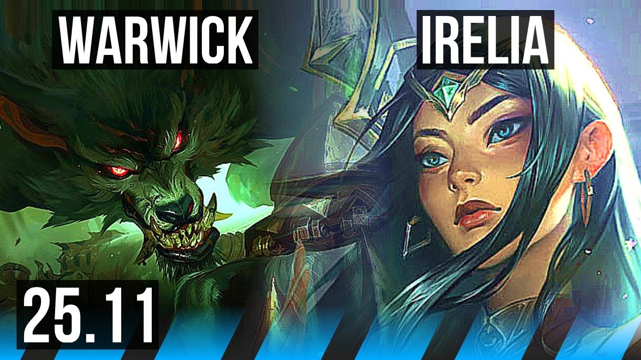 WARWICK vs IRELIA (MID) | 8/2/4, Rank 10 Warwick | KR Challenger | 25.11
