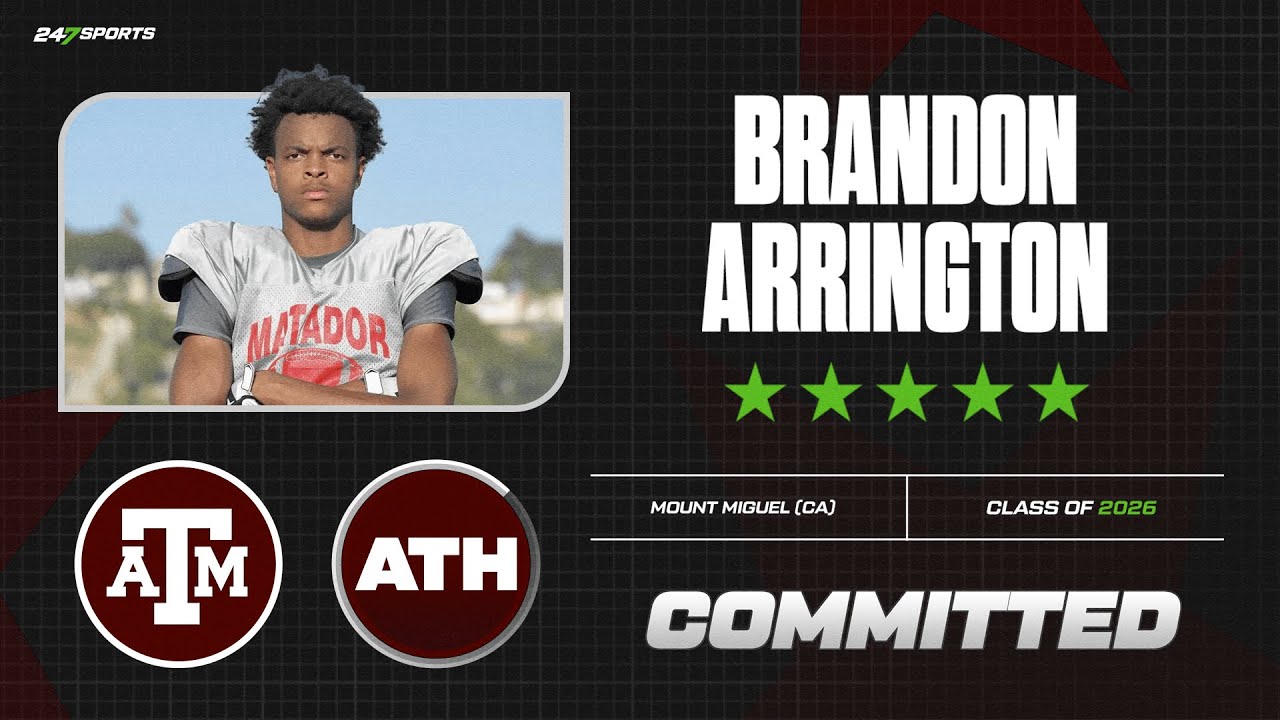WATCH: 5-star ATH Brandon Arrington commits to Texas A&M | No. 29 Overall Player