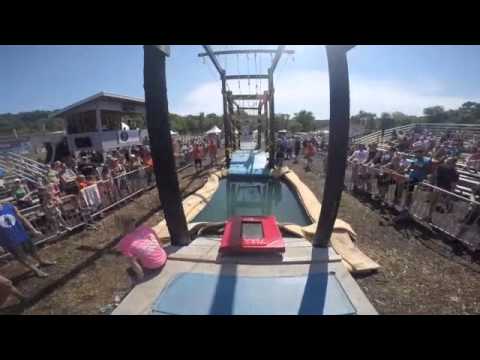 Watch as Ninja Warrior competitor tackles the course in Rockford