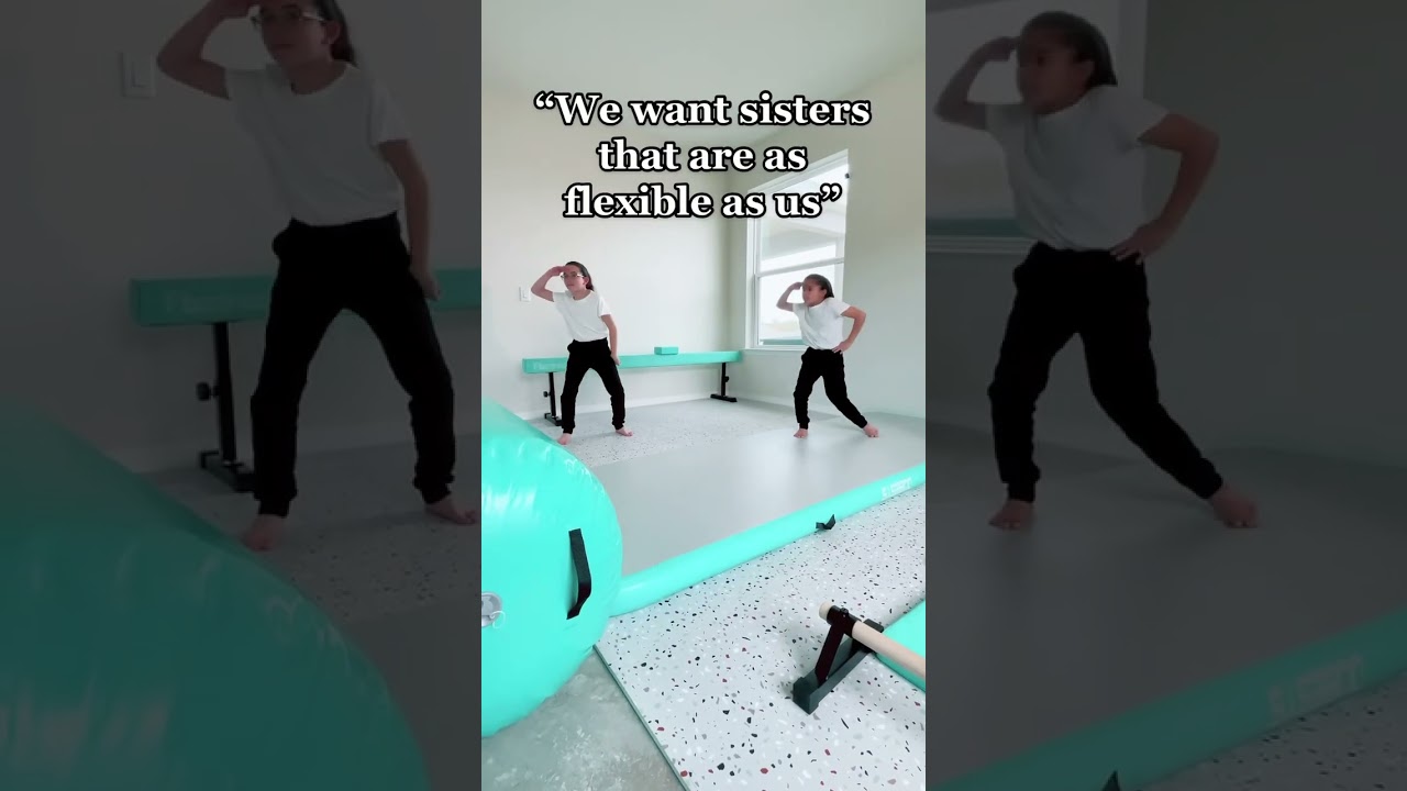 We are looking for sisters as flexible as us! #flexible #gymnastics #thezellersisters