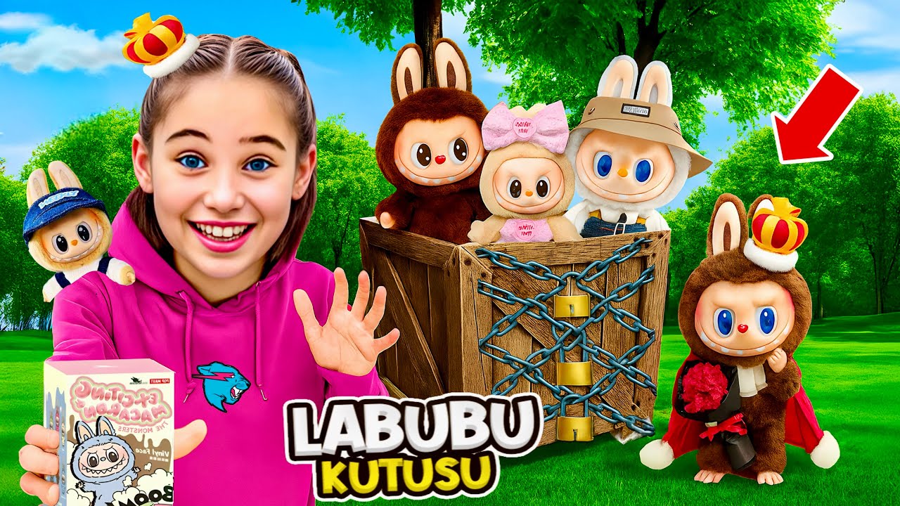 WE ARE OPENING A GIANT LABUBU BOX!! ELİF SİNEM FIND THE HIDDEN BOX!!