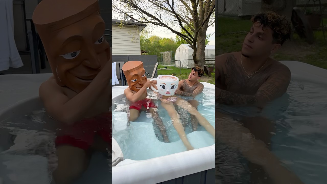 WE DRANK BALLERINA CAPPUCCINA IN HOT TUB!!