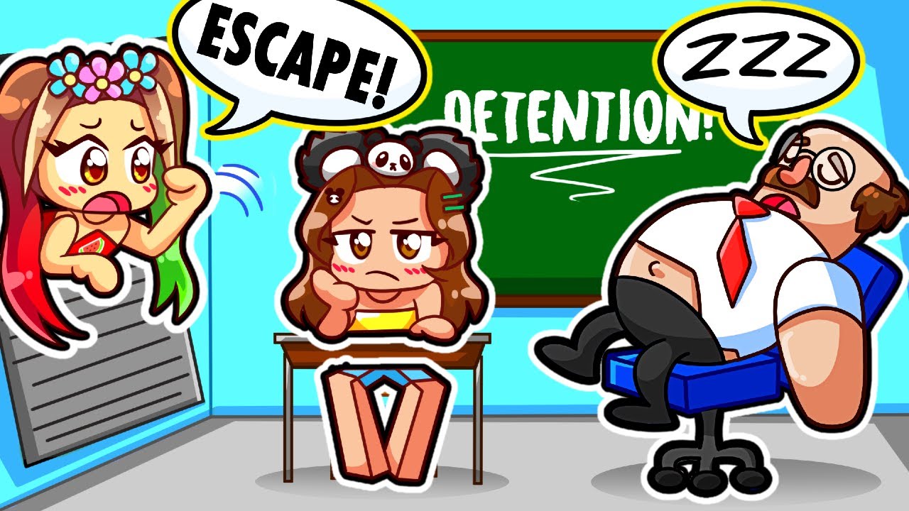 We ESCAPED School DETENTION in Roblox!