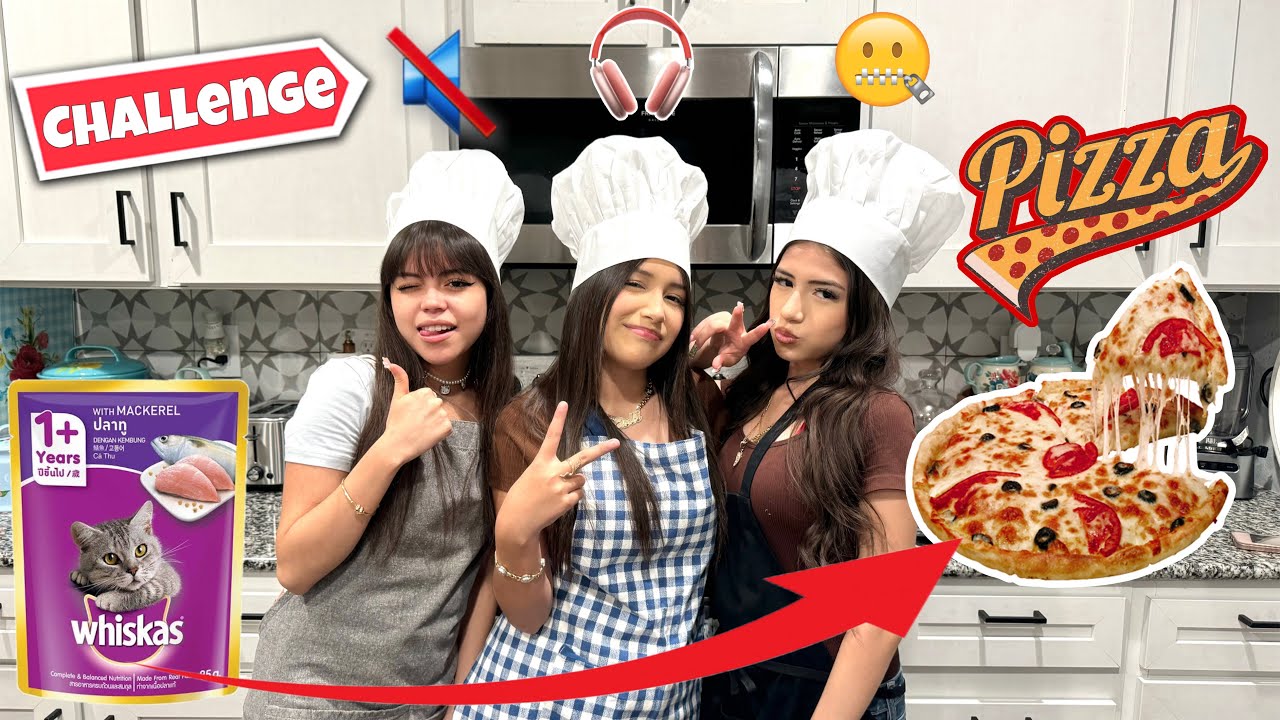 We Made a Crazy PIZZA 🍕 (Challenge) Blindfolded , Mute and Deaf with my SISTERS | eslis