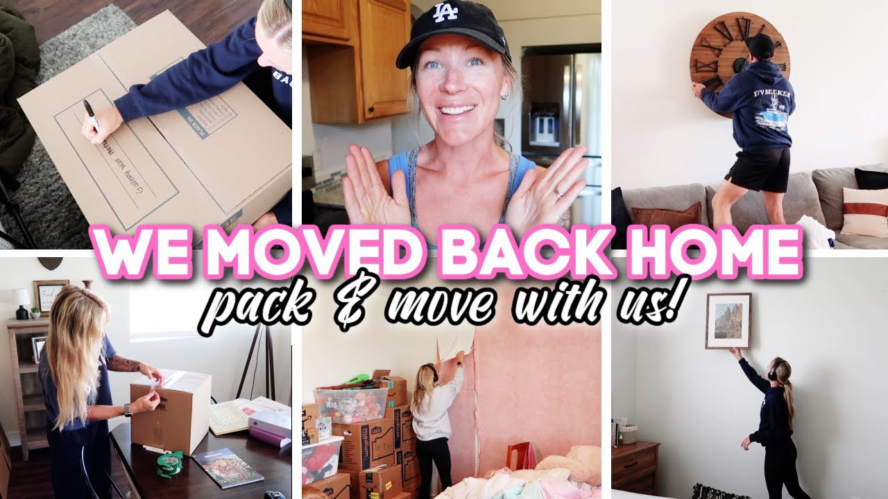 WE MOVED BACK HOME // pack & move with us!