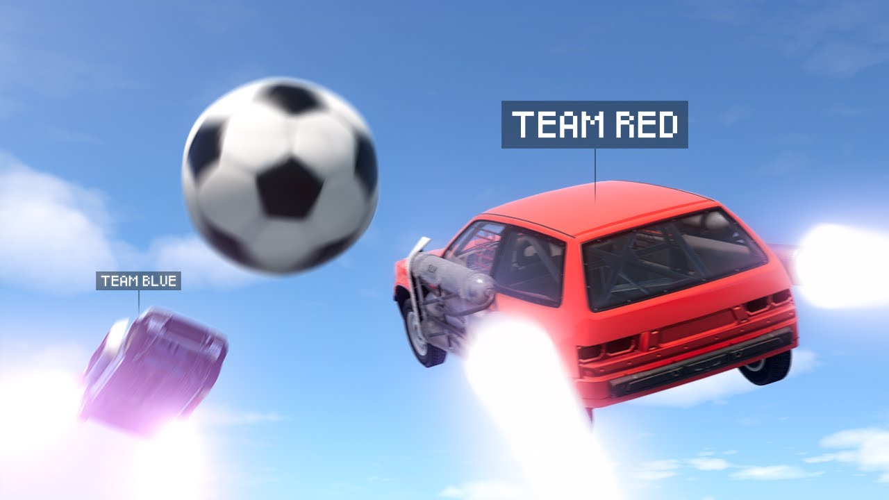 We played Rocket League in BeamNG Drive