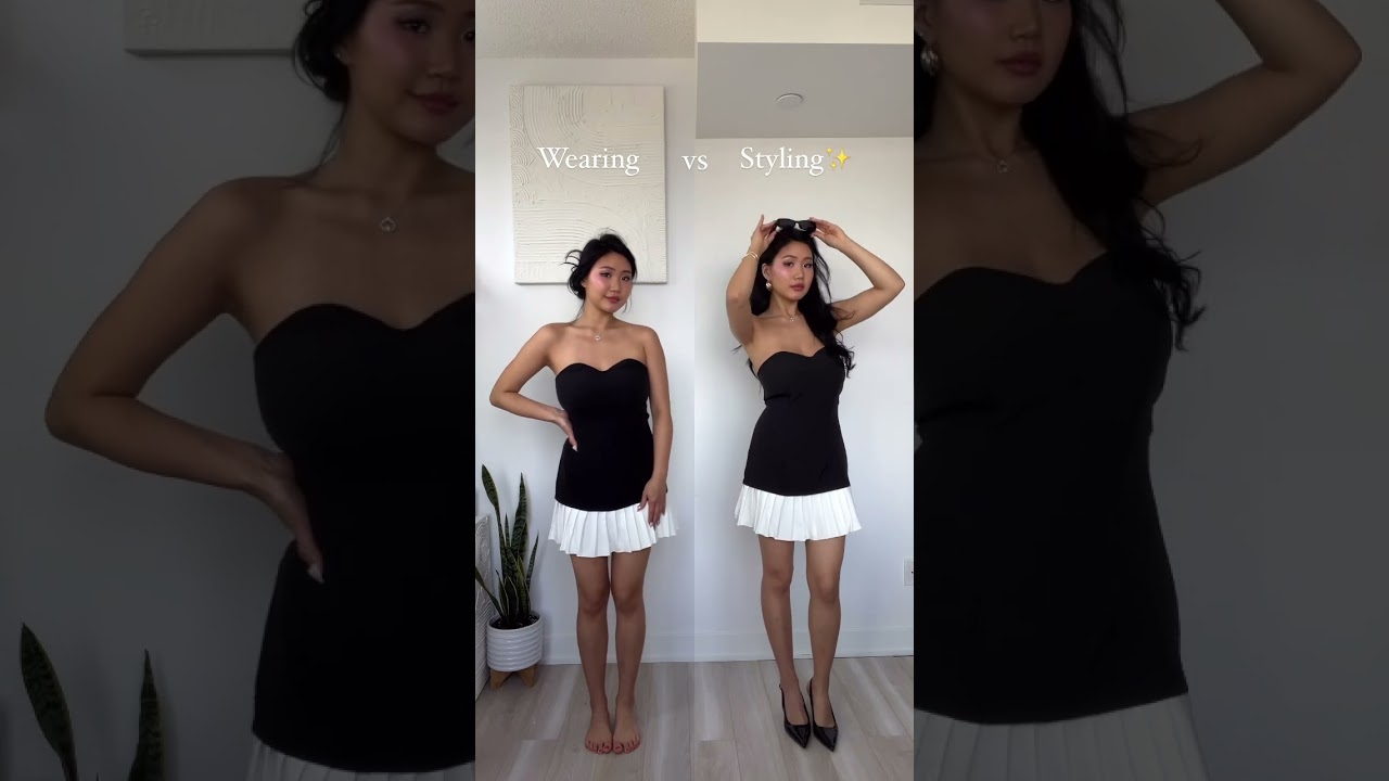 Wearing vs Styling ✨ #grwm #torontolife #vlog #korean #dress #tryon #haul #sheinhaul