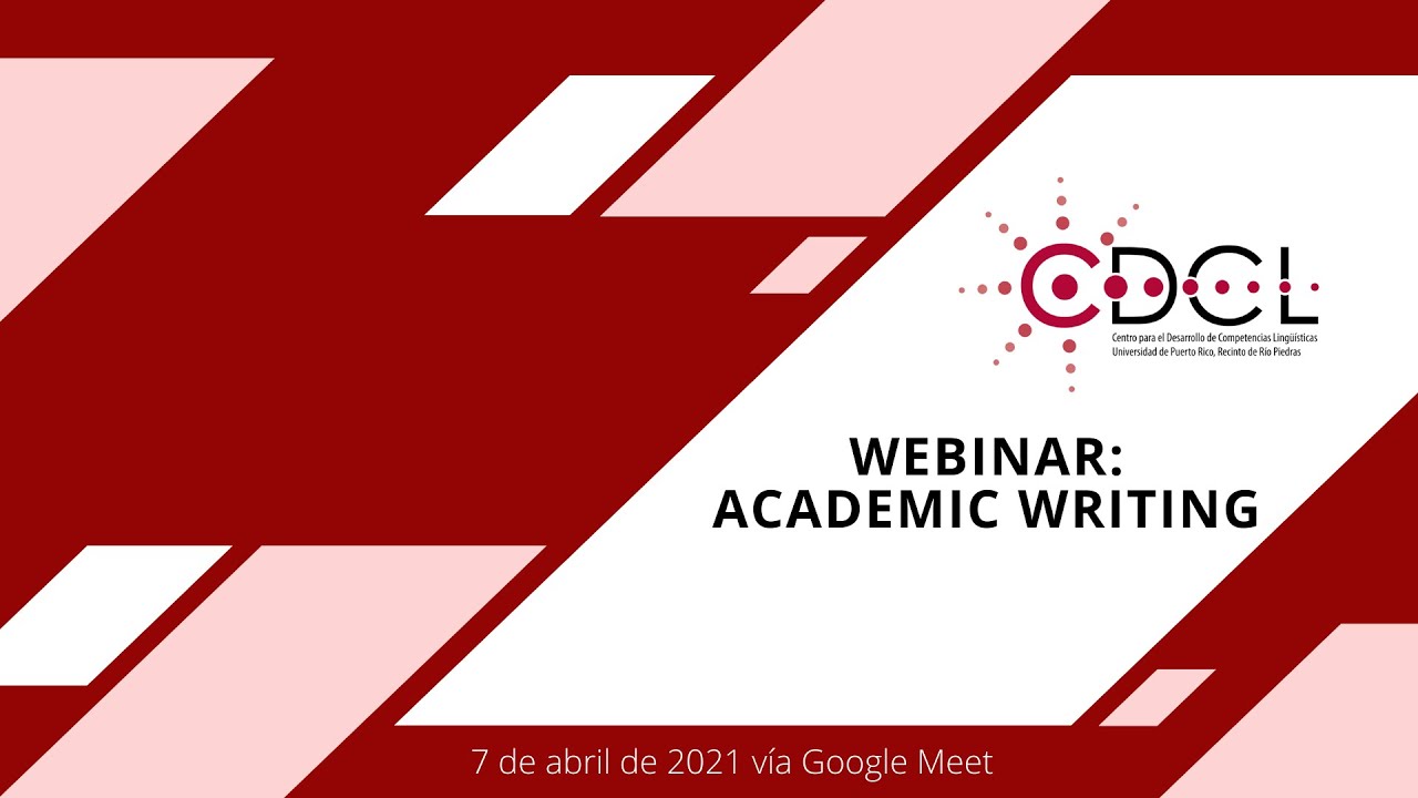 Webinar: Academic Writing