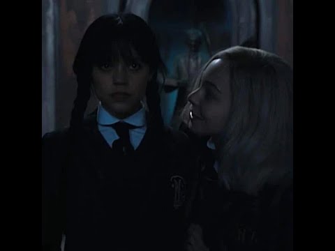 Wednesday listens to Enid's moans