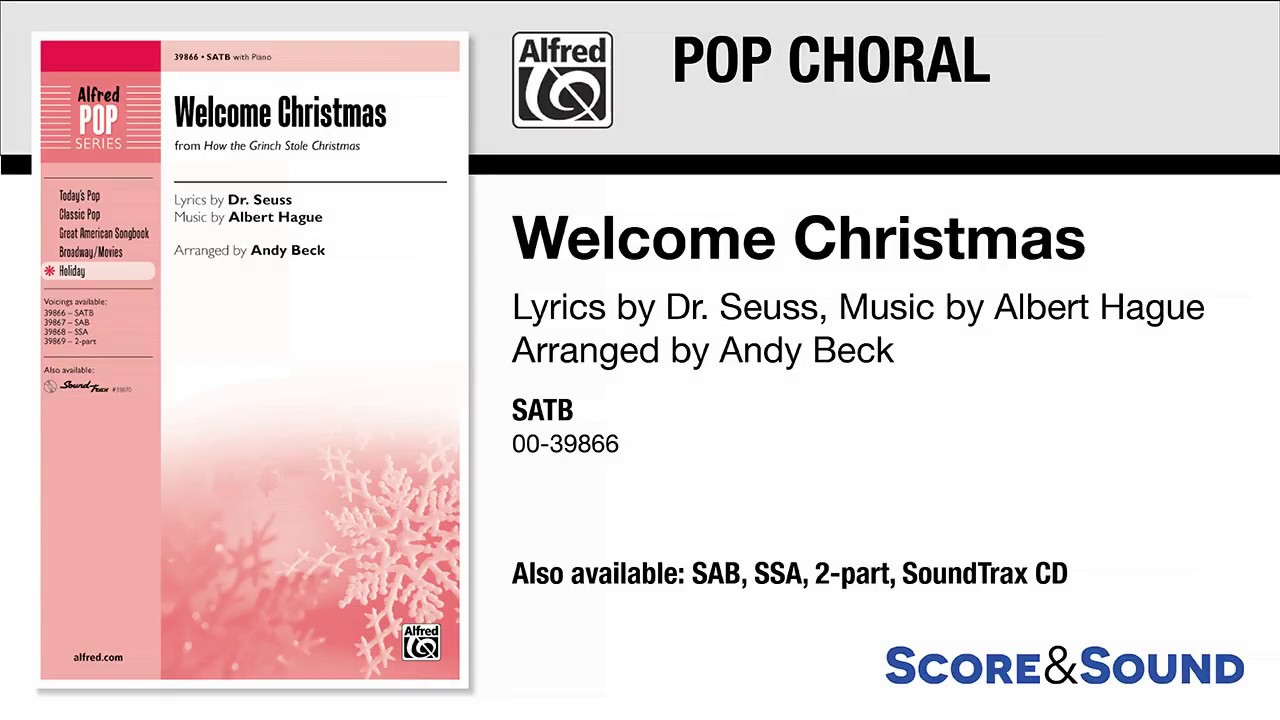 Welcome Christmas, arr. Andy Beck – Score & Sound