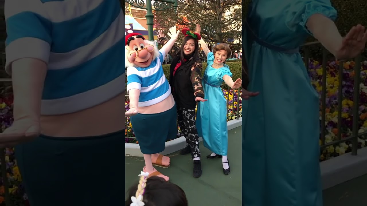 Wendy darling with Mr Smee at Tokyo Disneyland