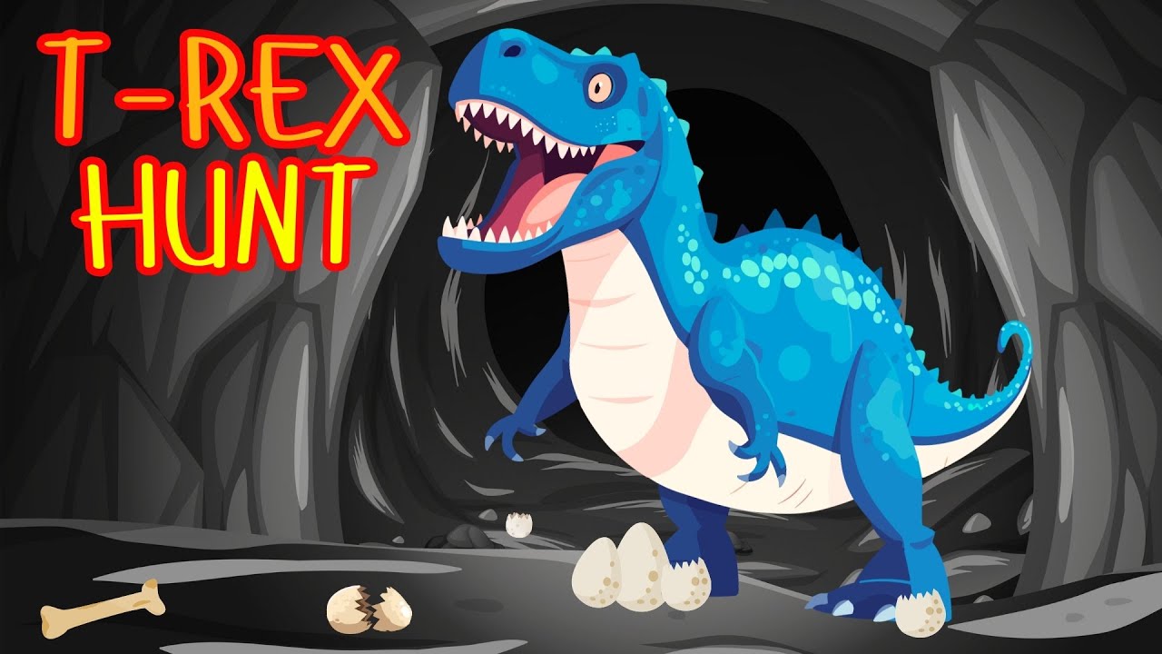 We're Going on a T-rex Hunt! | Bear Hunt | Nursery Rhymes | Educational Videos for Children