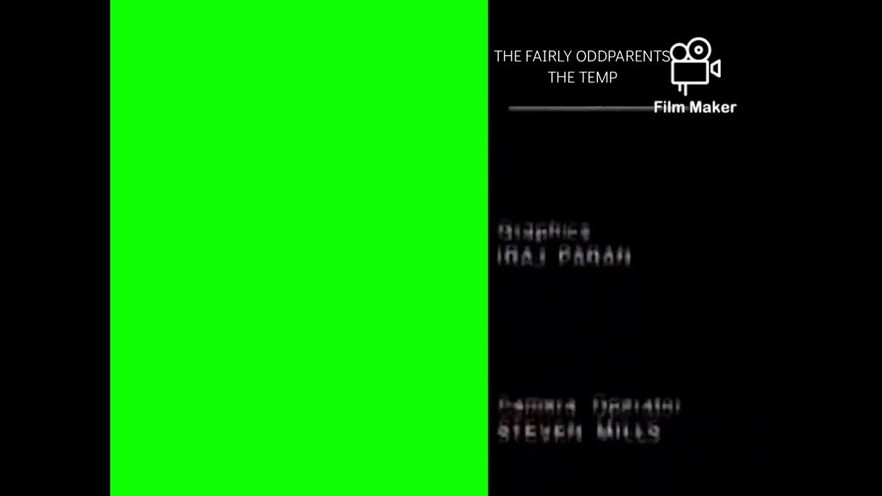 what a cartoon credits the fairly oddparents the temp credits with green screen