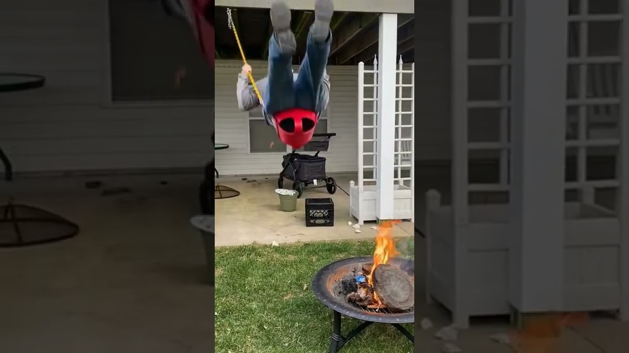 What could go wrong if an adult man uses a children's swing?
